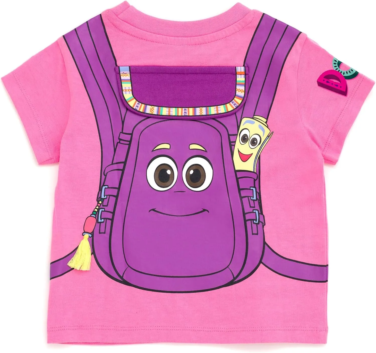 Nickelodeon Dora Girls Cosplay T-Shirt & French Terry Shorts Outfit Set Toddler to Little Kid Sizes (2T - 7-8)