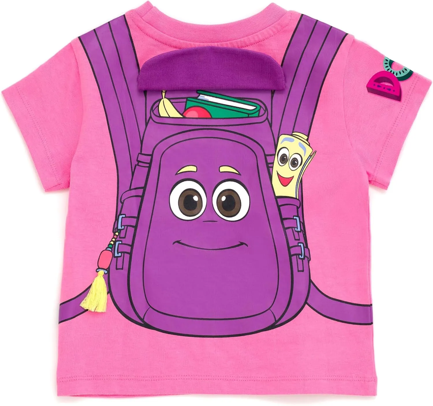 Nickelodeon Dora Girls Cosplay T-Shirt & French Terry Shorts Outfit Set Toddler to Little Kid Sizes (2T - 7-8)