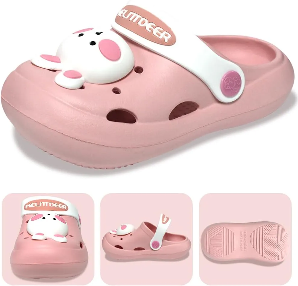 NW Kids Cute Clogs Garden Shoes Toddler Boys Girls Non-Slip Soft EVA Slides Slippers Indoor Outdoor Waterproof Children Water Shower Beach Pool Sandals
