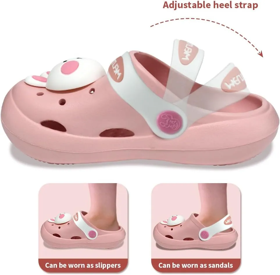NW Kids Cute Clogs Garden Shoes Toddler Boys Girls Non-Slip Soft EVA Slides Slippers Indoor Outdoor Waterproof Children Water Shower Beach Pool Sandals