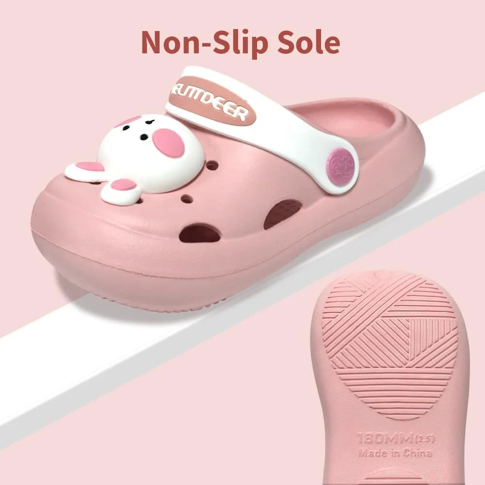 NW Kids Cute Clogs Garden Shoes Toddler Boys Girls Non-Slip Soft EVA Slides Slippers Indoor Outdoor Waterproof Children Water Shower Beach Pool Sandals