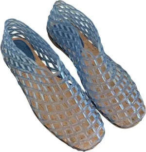 Orgonite Jelly Mesh Ballet Flats for Women, Hollowed Jelly Slip On Ballerina Shoes, Round Toe Fishnet Flats, Mary Jane Flats