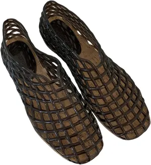 Orgonite Jelly Mesh Ballet Flats for Women, Hollowed Jelly Slip On Ballerina Shoes, Round Toe Fishnet Flats, Mary Jane Flats