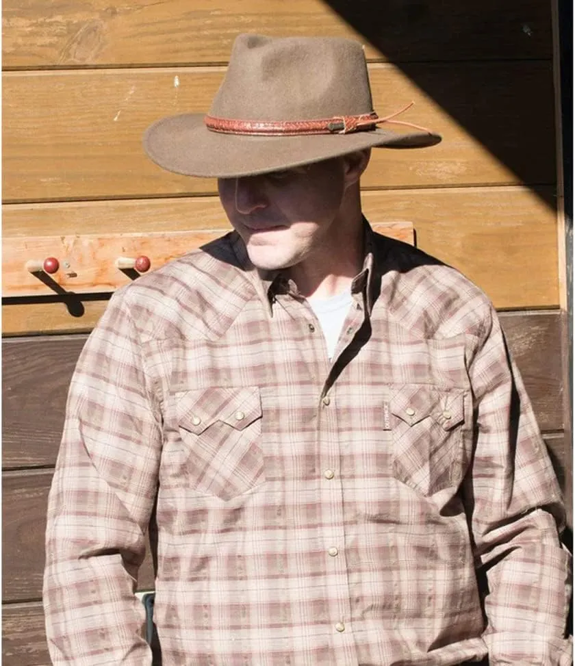 Outback Trading 1379 Men's Dusty Rider UPF 50 Water-Resistant Western-Style Wool Hat