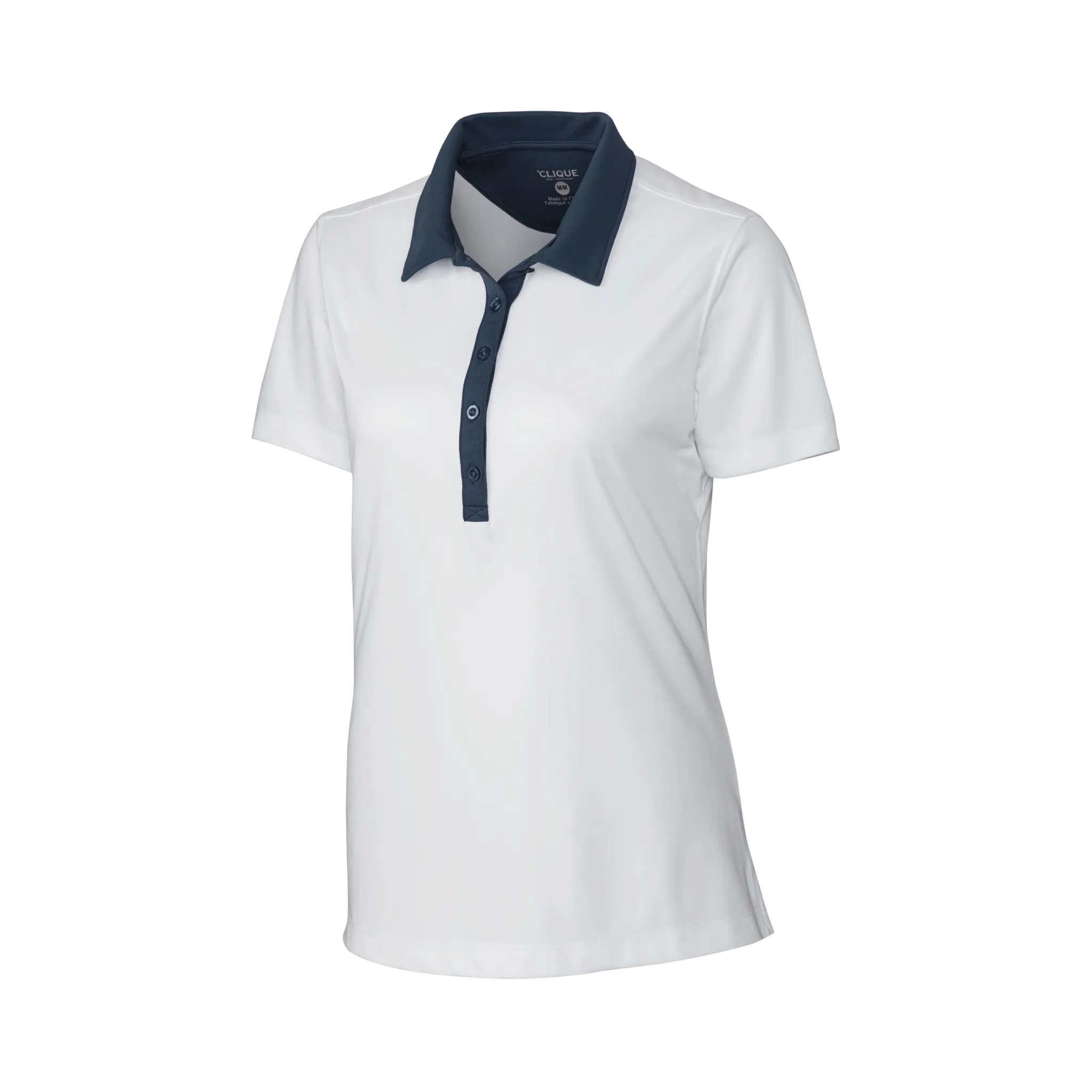 Parma Colorblock Tech Jersey Womens Polo - Whites