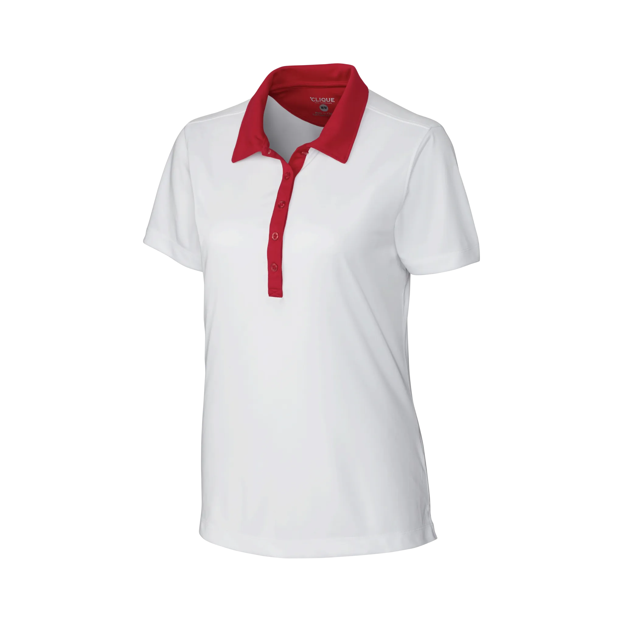 Parma Colorblock Tech Jersey Womens Polo - Whites