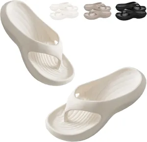 Pillow Arch Support Flip Flops, Summer Plantar Fasciitis Flip Flops for Women Men, Arch Support Recovery Walking Sandals, Orthopedic Beach Slippers Non-Slip Comfort Lightweight