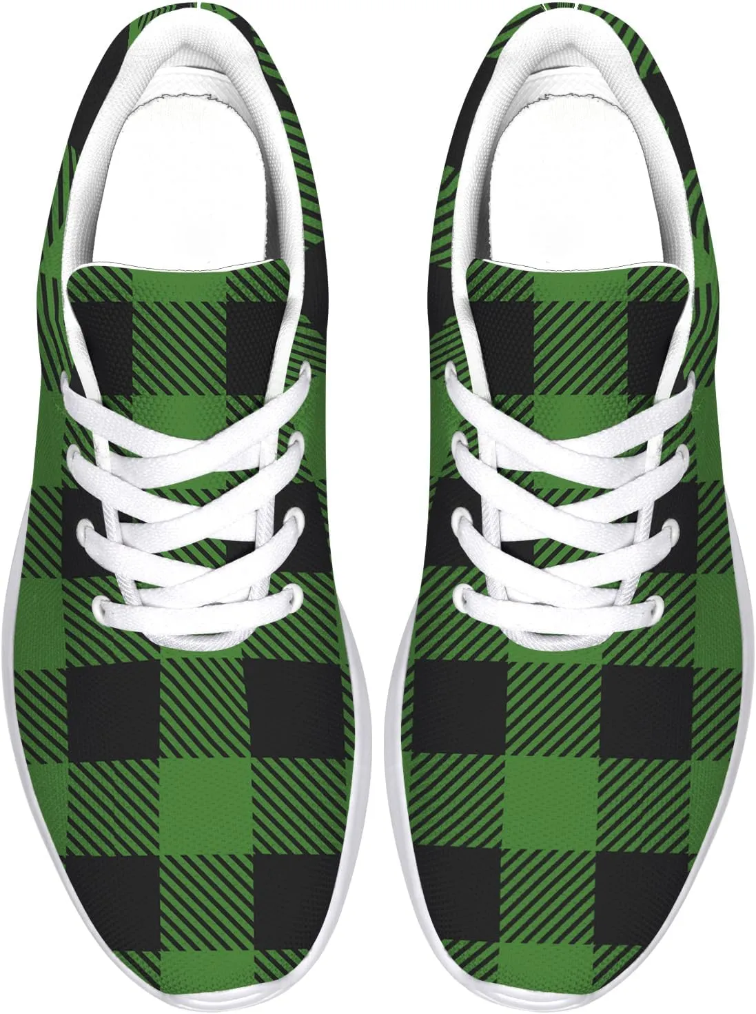 Plaid Sneakers for Women Men Running Shoes Casual Tennis Shoes Plaid Gifts for Women Men