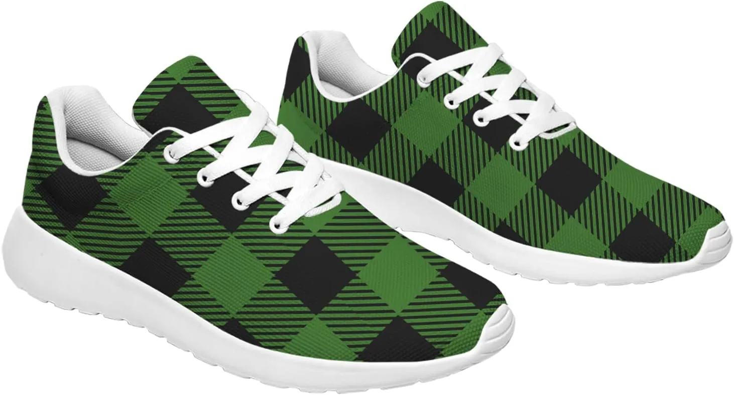 Plaid Sneakers for Women Men Running Shoes Casual Tennis Shoes Plaid Gifts for Women Men