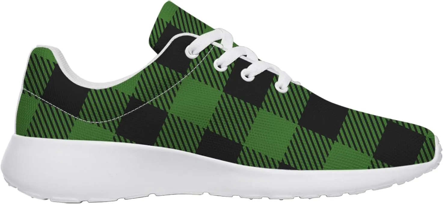 Plaid Sneakers for Women Men Running Shoes Casual Tennis Shoes Plaid Gifts for Women Men