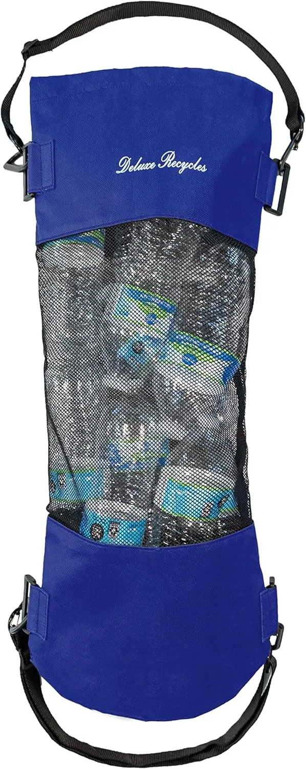 Portable Mesh Trash Bag for Boat - Washable Leakproof Outdoor Garbage Bags for Boat, Kayak or Camper – Lightweight & Large Capacity Bin Bag (Blue)