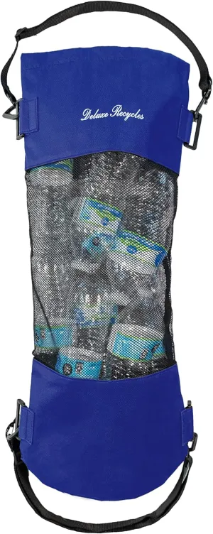 Portable Mesh Trash Bag for Boat - Washable Leakproof Outdoor Garbage Bags for Boat, Kayak or Camper – Lightweight & Large Capacity Bin Bag (Blue)