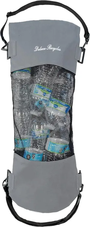 Portable Mesh Trash Bag for Boat - Washable Leakproof Outdoor Garbage Bags for Boat, Kayak or Camper – Lightweight & Large Capacity Bin Bag (Grey)