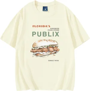 Publix Unisex T Shirt Vintage Style Shirt Food Lover Gifts Supermarket Food Shirt