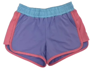 Purple Colorblock Shorts