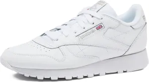 Reebok Classic Leather Sneakers Black Tennis Mens Shoes, FTWR White/FTWR White/Pure Grey 3, 5