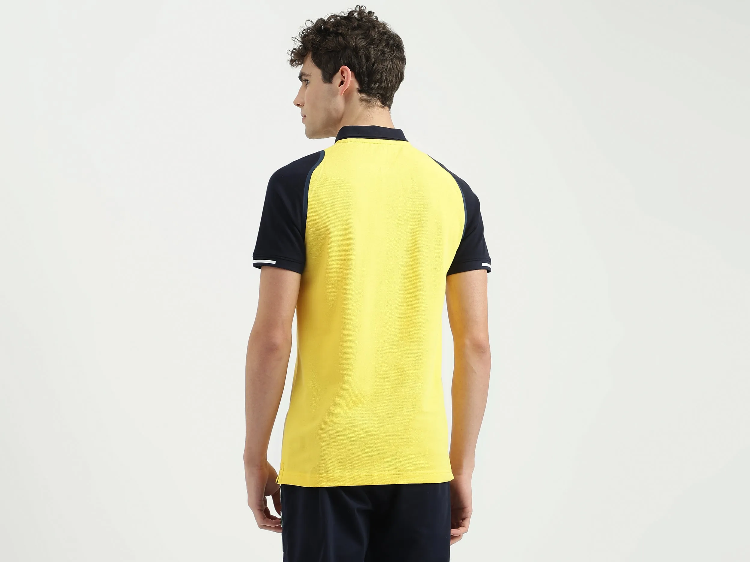 Regular Fit Polo Neck Colorblock T-Shirt