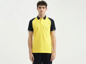 Regular Fit Polo Neck Colorblock T-Shirt