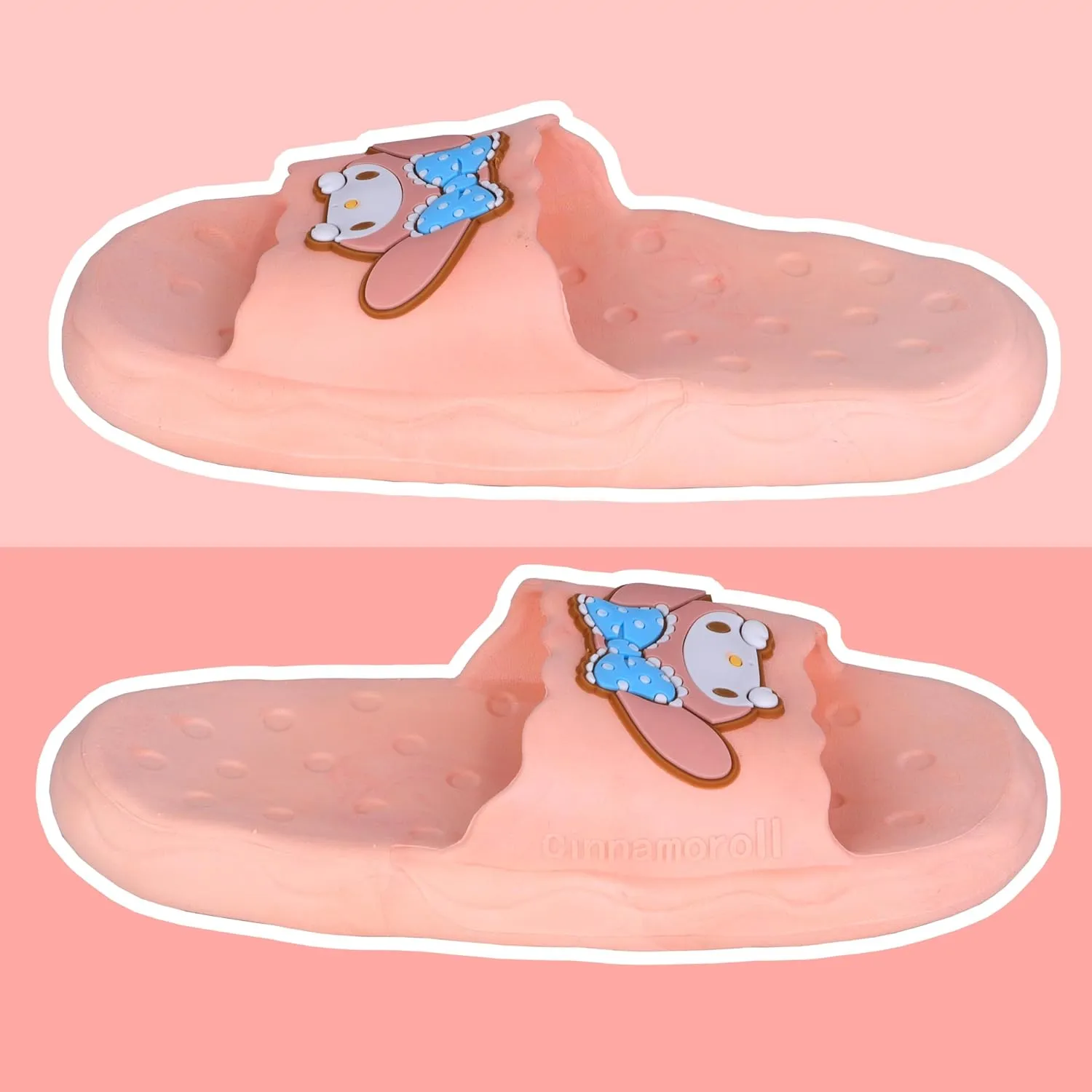Roffatide Anime Cinnamoroll My Melody Kuromi Slides for Girls House Slides Non-Slip Bathroom Shower Sandals Rubber Slippers