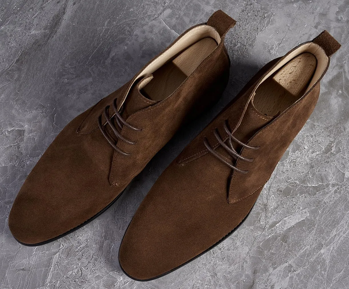 Santimon Chukka Boots Mens Black Dress Casual Suede Leather Chelsea Boots Fashion Formal Business Ankle Boots for Men