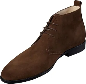 Santimon Chukka Boots Mens Black Dress Casual Suede Leather Chelsea Boots Fashion Formal Business Ankle Boots for Men