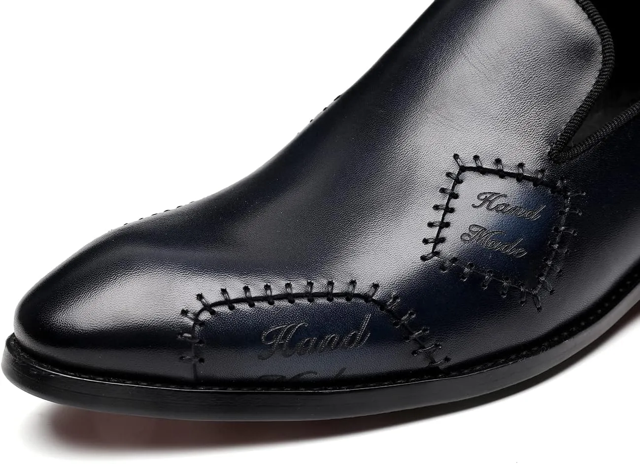 Santimon Men's Loafers Slip on Formal Dress Genuine Leather Penny Loafers Comfort Fashion Business Walking Shoes