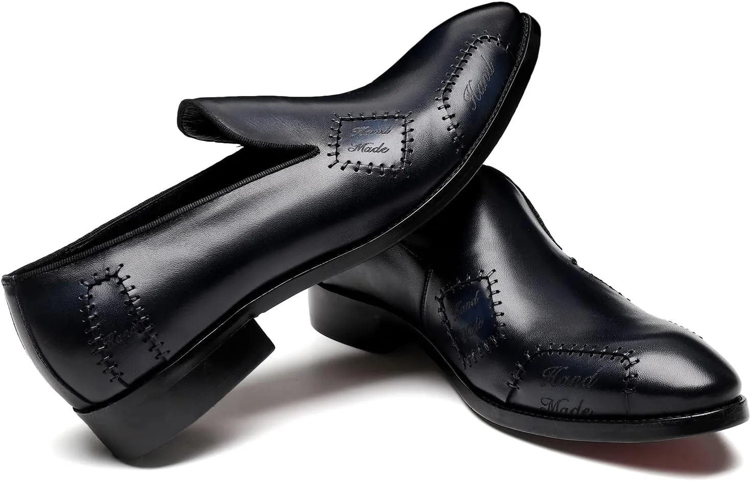 Santimon Men's Loafers Slip on Formal Dress Genuine Leather Penny Loafers Comfort Fashion Business Walking Shoes