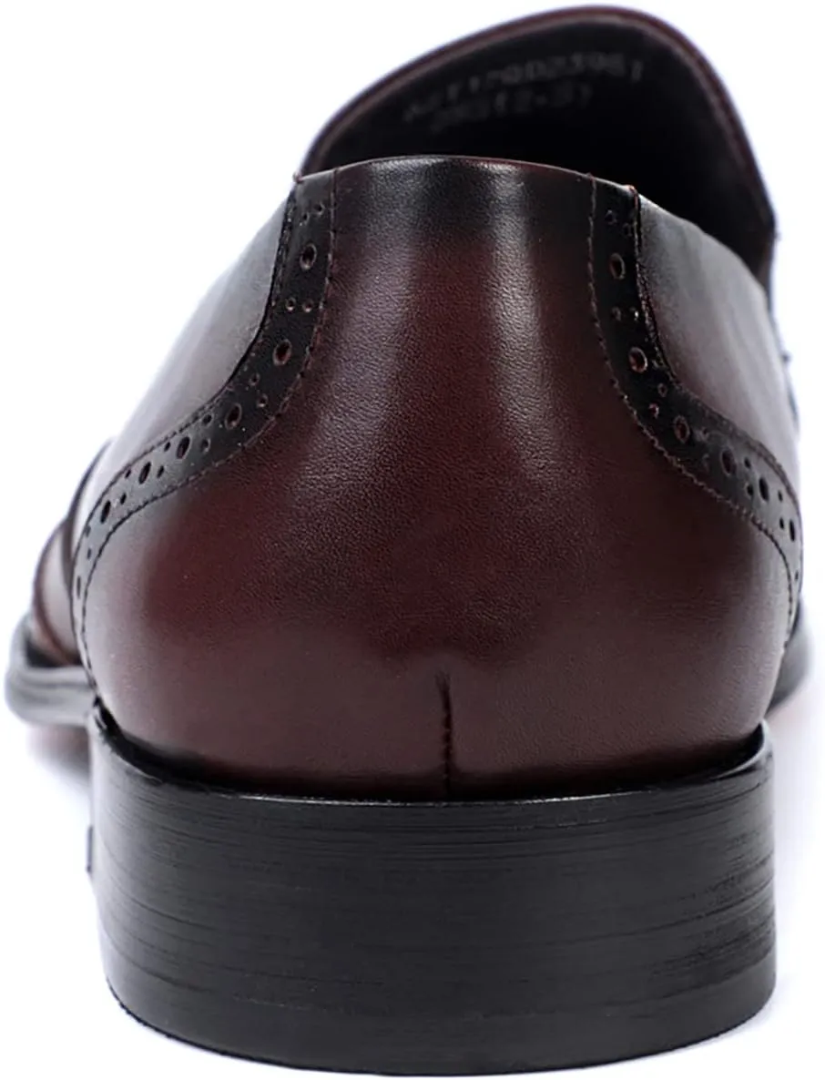 Santimon Men's Loafers Slip on Formal Dress Leather Tassel Loafers Comfort Fashion Business Walking Shoes