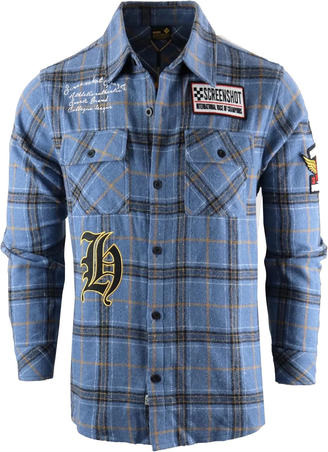 SCREENSHOT SHACKET 3202 Mens Casual Plaid Flannel Shacket Shirt Jacket Button Down Long Sleeve