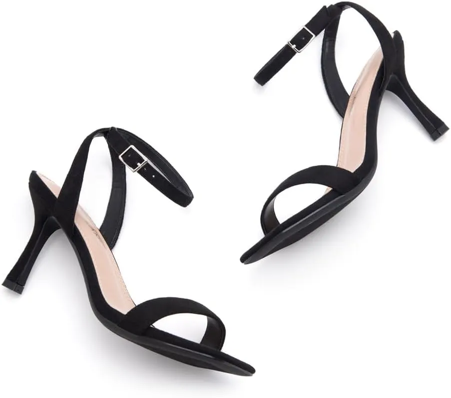 Shoe Land Women’s High Heel Sandals | Strappy Slingback Heels with Square Open Toe | Ankle Strap Dressy Stilettos for Wedding, Party & Evening Events 2025