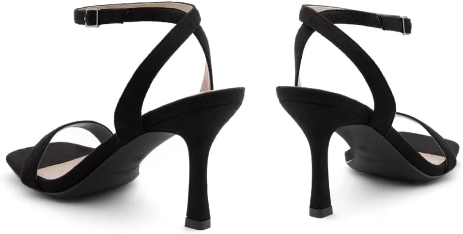 Shoe Land Women’s High Heel Sandals | Strappy Slingback Heels with Square Open Toe | Ankle Strap Dressy Stilettos for Wedding, Party & Evening Events 2025