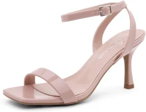 Shoe Land Women’s High Heel Sandals | Strappy Slingback Heels with Square Open Toe | Ankle Strap Dressy Stilettos for Wedding, Party & Evening Events 2025