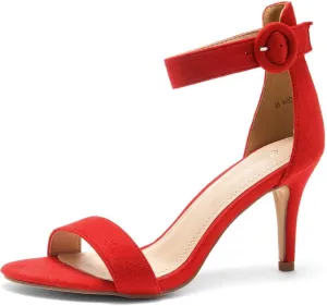 Shoe Land Women’s High Heel Sandals | Strappy Slingback Heels with Square Open Toe | Ankle Strap Dressy Stilettos for Wedding, Party & Evening Events 2025