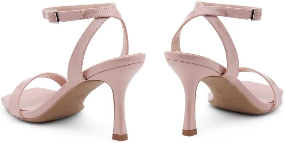 Shoe Land Women’s High Heel Sandals | Strappy Slingback Heels with Square Open Toe | Ankle Strap Dressy Stilettos for Wedding, Party & Evening Events 2025