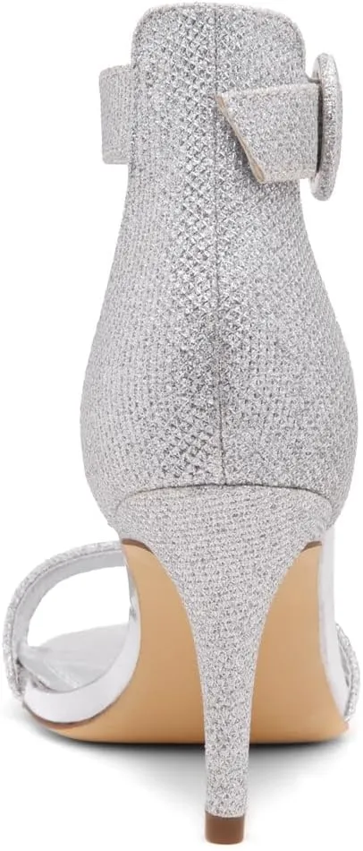 Shoe Land Women’s High Heel Sandals | Strappy Slingback Heels with Square Open Toe | Ankle Strap Dressy Stilettos for Wedding, Party & Evening Events 2025