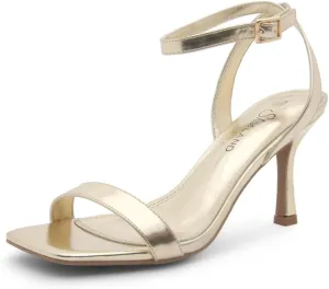 Shoe Land Women’s High Heel Sandals | Strappy Slingback Heels with Square Open Toe | Ankle Strap Dressy Stilettos for Wedding, Party & Evening Events 2025