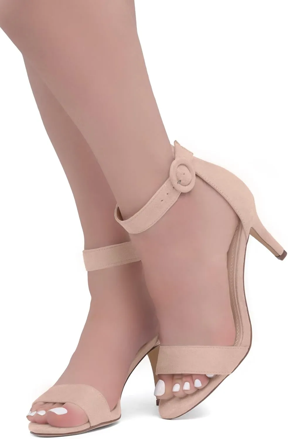 Shoe Land Women’s High Heel Sandals | Strappy Slingback Heels with Square Open Toe | Ankle Strap Dressy Stilettos for Wedding, Party & Evening Events 2025