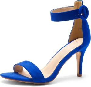 Shoe Land Women’s High Heel Sandals | Strappy Slingback Heels with Square Open Toe | Ankle Strap Dressy Stilettos for Wedding, Party & Evening Events 2025