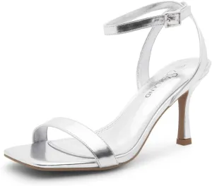Shoe Land Women’s High Heel Sandals | Strappy Slingback Heels with Square Open Toe | Ankle Strap Dressy Stilettos for Wedding, Party & Evening Events 2025
