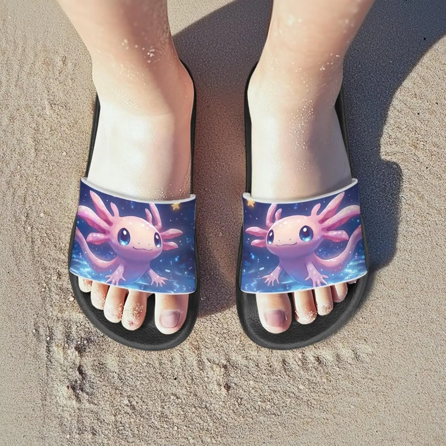 Slide Sandals for Girls Lightweight Summer Slippers Suitable Beach, Pool