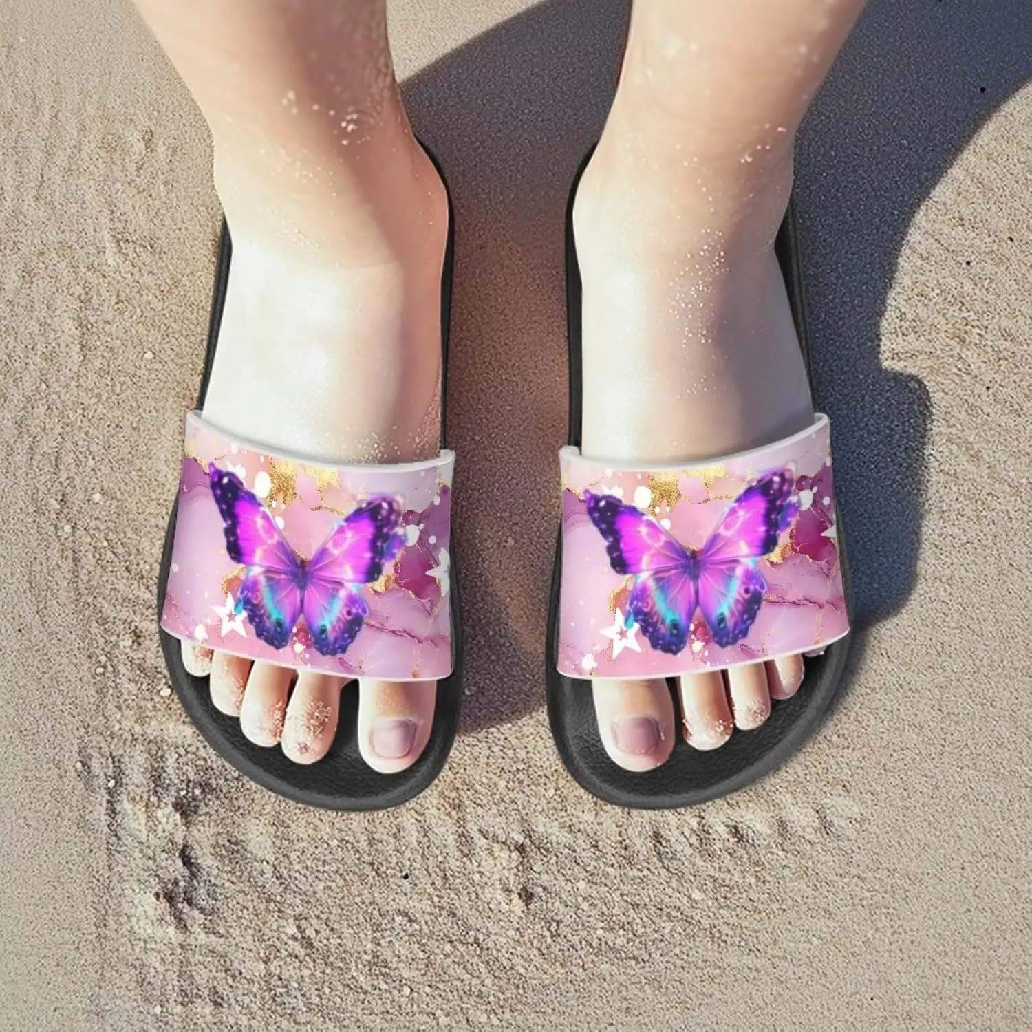 Slides for Kids Summer Slippers Lightweight Beach Sandals for Teen Girls