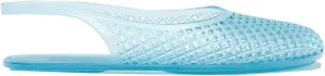 Slingback Jelly Flats Sandals for Women Clear Slip on Jelly Mesh Flats Comfortable Round Toe Sandals Summer Beach Shoes.