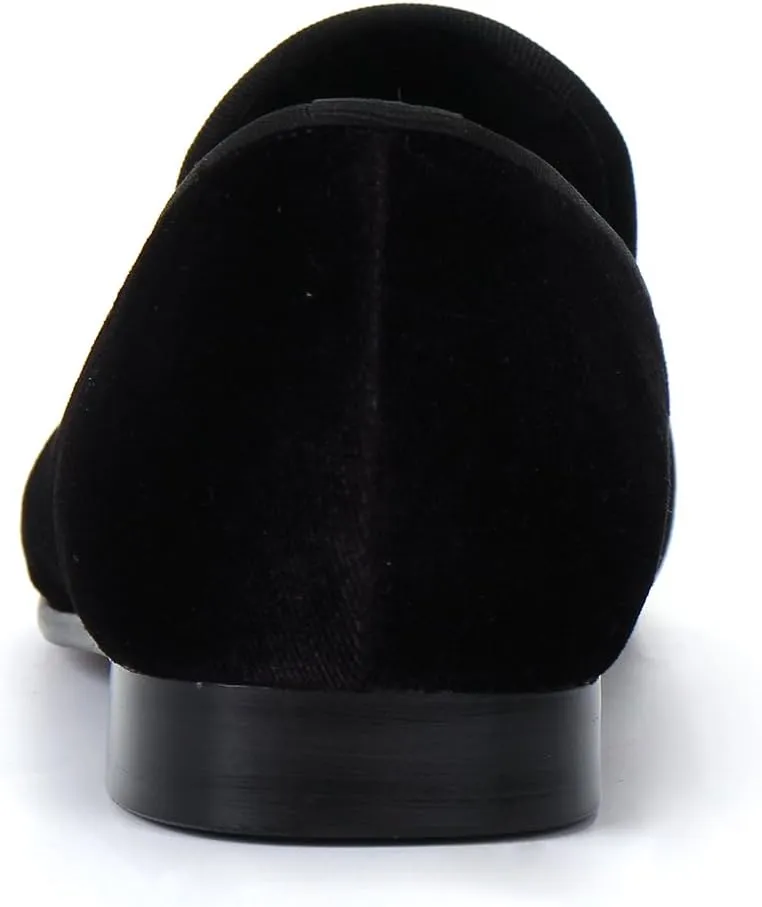 Slip On Formal Dress Shoes Men Velvet Tuxedo Loafers