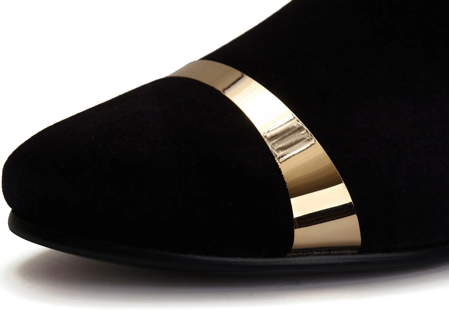 Slip On Formal Dress Shoes Men Velvet Tuxedo Loafers