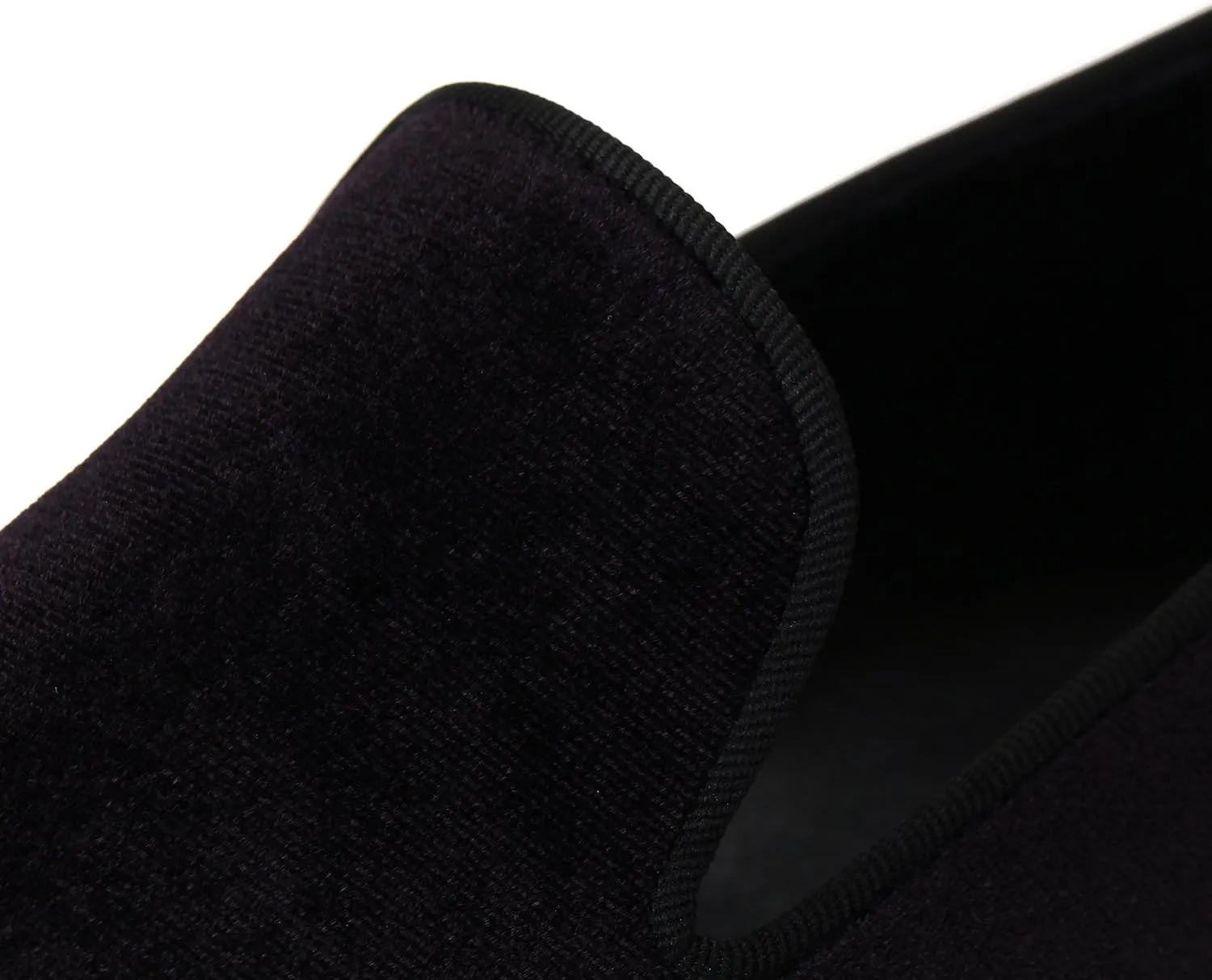 Slip On Formal Dress Shoes Men Velvet Tuxedo Loafers