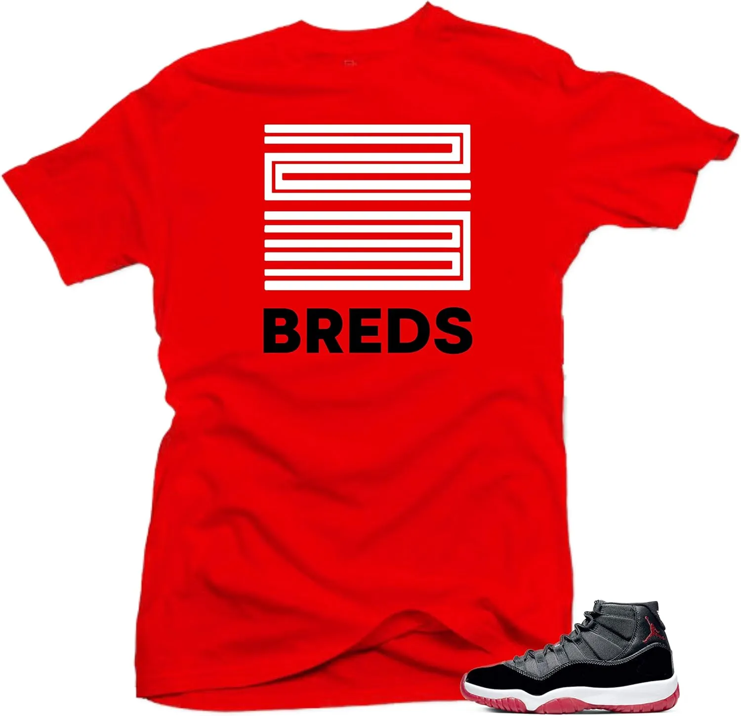 SNELOS Shirt to Match Jordan 11 Bred 2019 Match Sneakers Tees