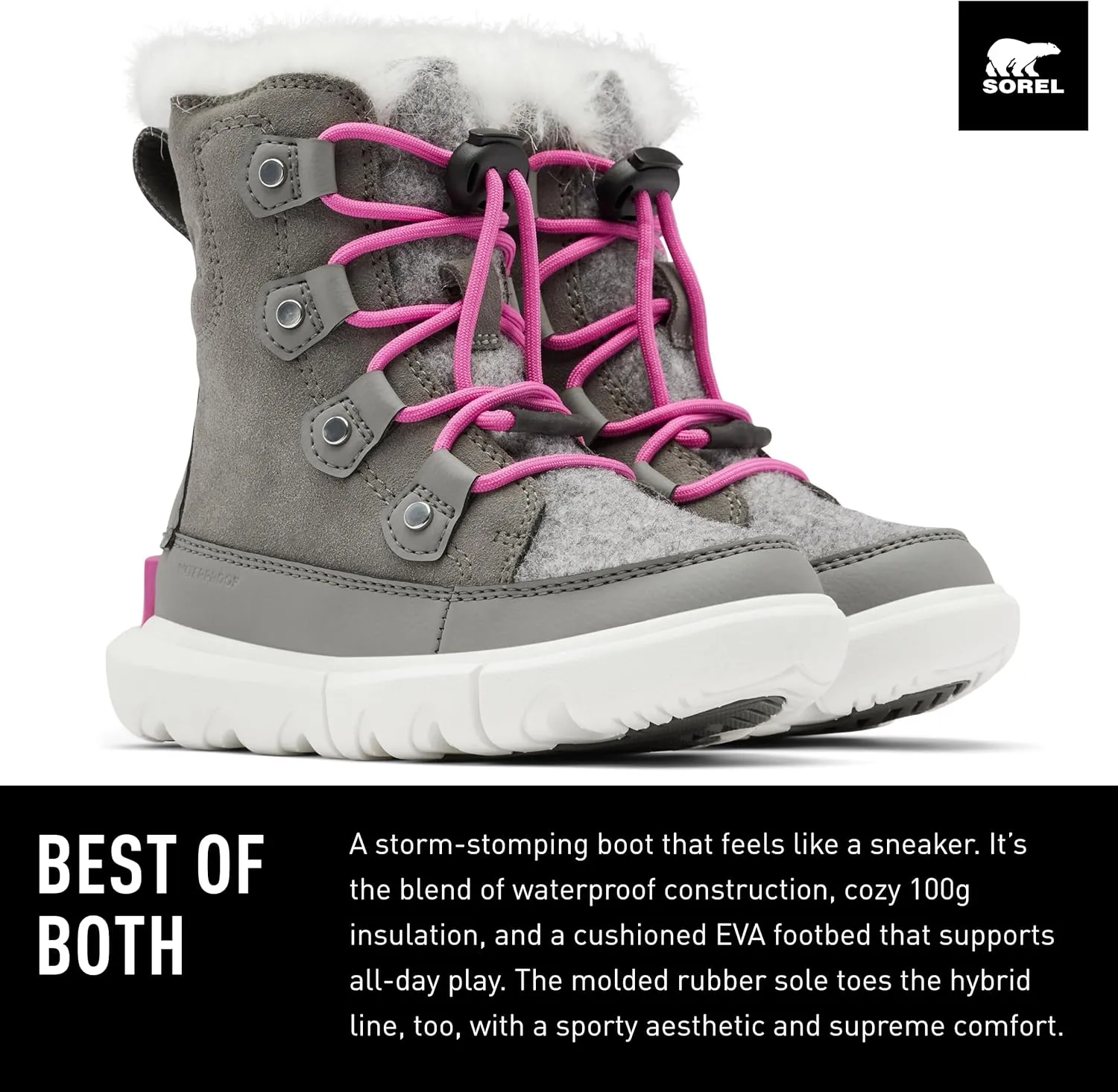 Sorel unisex-child Childrens Sorel Explorer™ Lace Wp