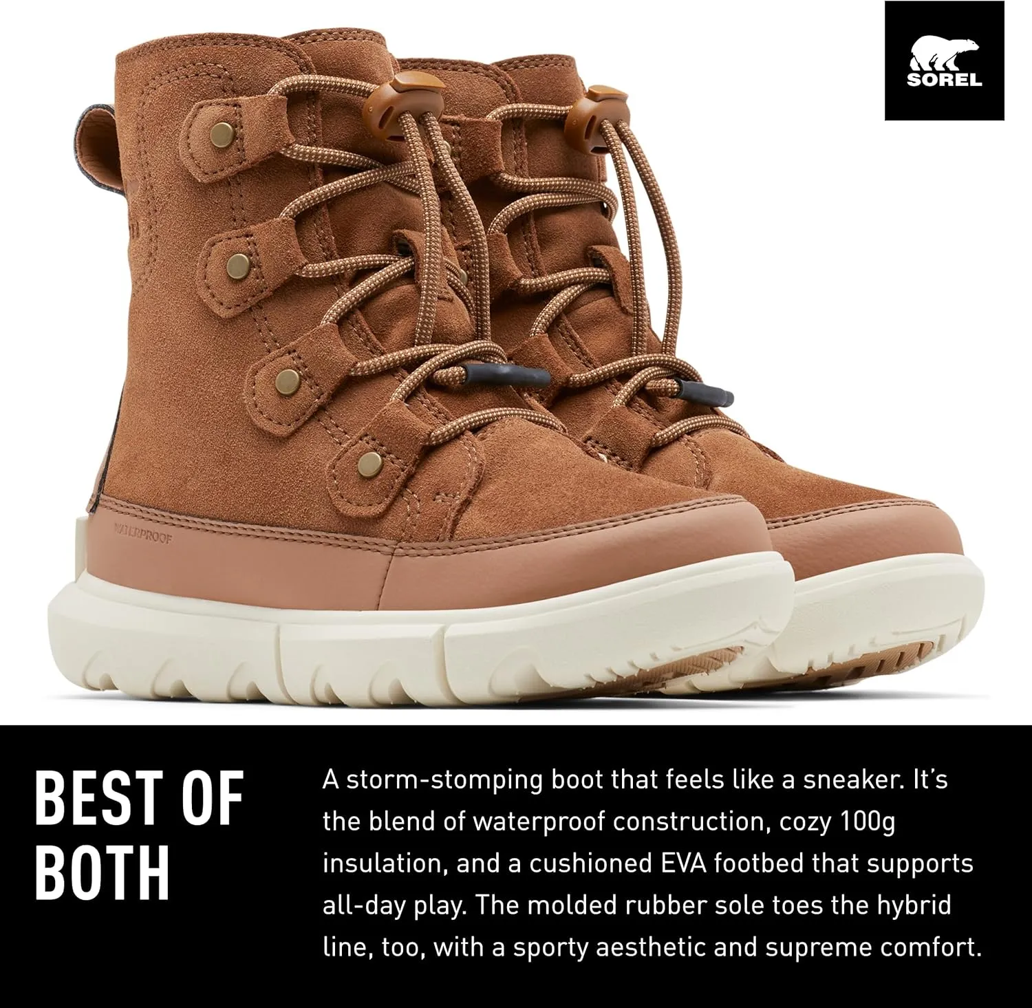 Sorel Youth Unisex Little Children's Explorer Lace Waterproof Boots