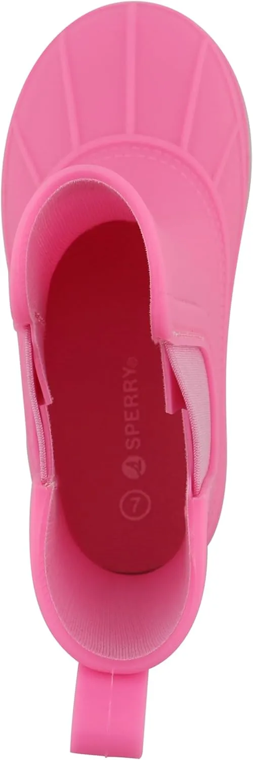 Sperry Toddler Chelsea Rain Boots, Waterproof Rubber Kids Rainboot, Girls/Boys Light Water Shoes for Muddy Park/Hiking