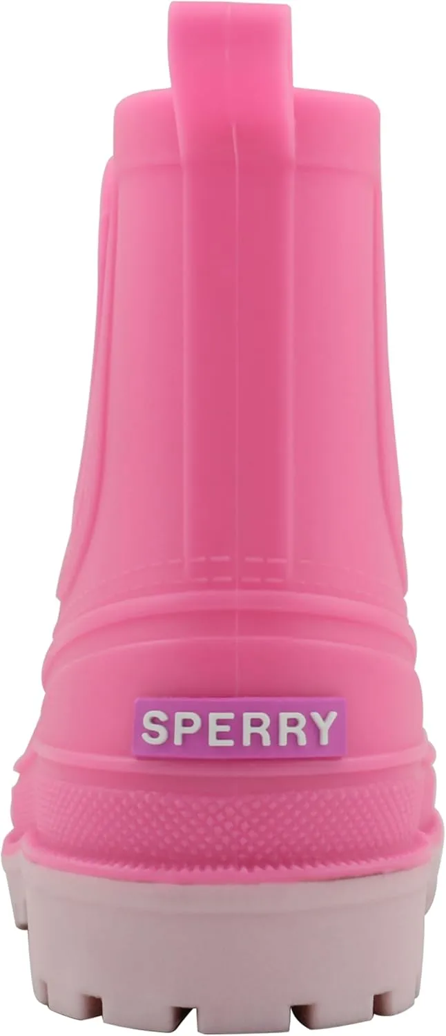 Sperry Toddler Chelsea Rain Boots, Waterproof Rubber Kids Rainboot, Girls/Boys Light Water Shoes for Muddy Park/Hiking